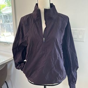 Athleta Grace Half Zip Top Deep Purple Size Large